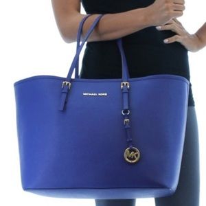 Royal Blue MK Tote Bag